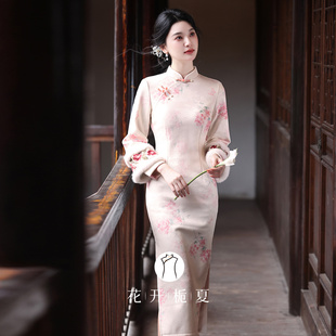 绝美粉色倒大袖 少女保暖加绒11 旗袍冬装 年轻款 2025新款 新中式