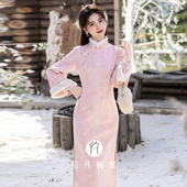 绝美气质年轻款 新中式 少女加绒保暖12 温柔粉色旗袍2025新款