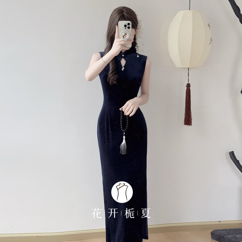 新中式国风气质高级感无袖旗袍