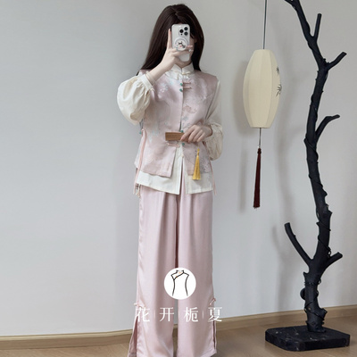 新中式国风盘扣马甲无袖上衣外套