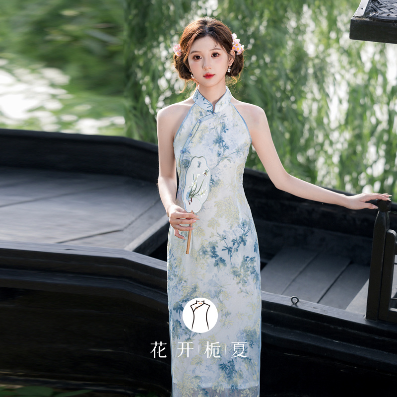 新中式国风绝美气质无袖旗袍
