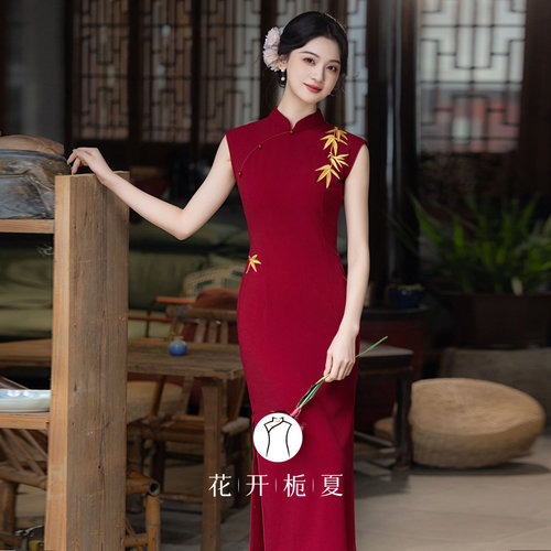 新中式改良红色旗袍新娘敬酒服