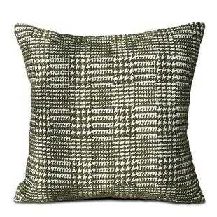 千鸟格韵沙发抱枕套居家客厅轻奢靠垫现代古钱自然织语床倚靠腰枕