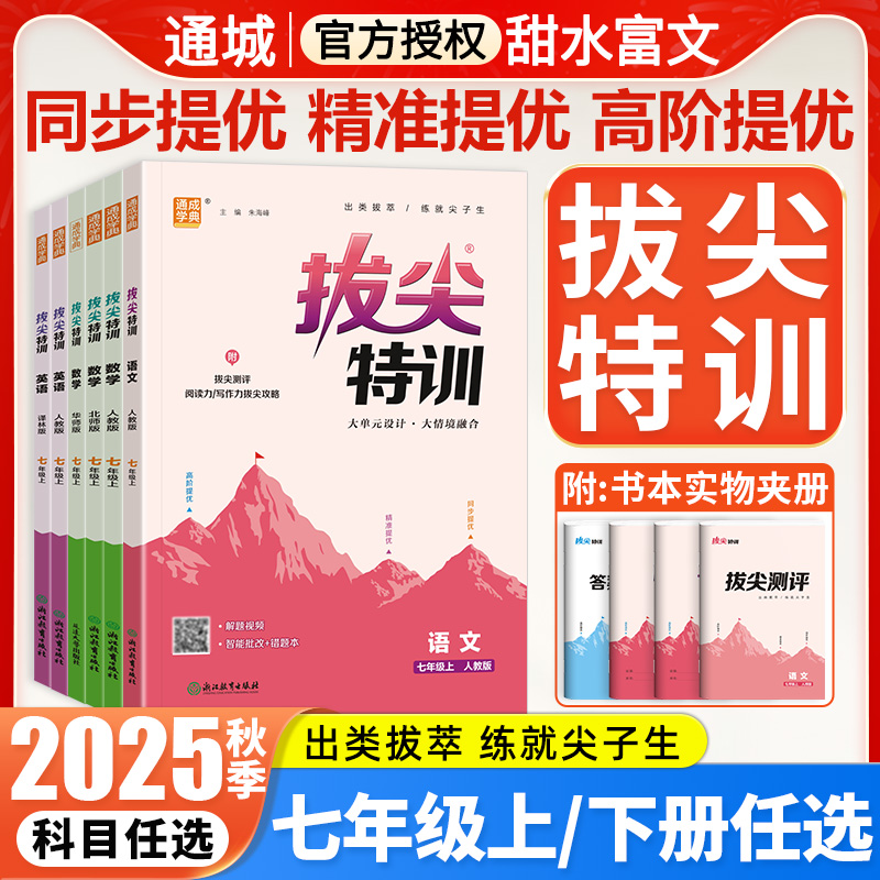 2025秋初中拔尖特训七年级上册