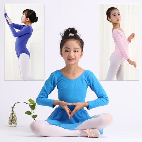练功秋款女童纯棉长袖体操练功服