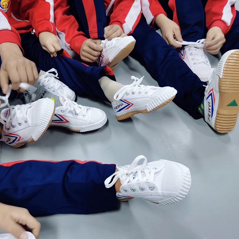 飞跃武术鞋飞跃儿童成人运动鞋田径跑步鞋太极文男女体育中考用鞋
