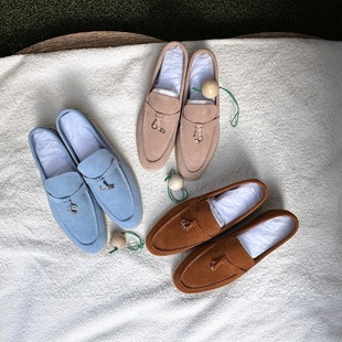 一脚蹬懒人鞋 新款 平底百搭单鞋 女软底休闲女鞋 英伦风真皮乐福鞋