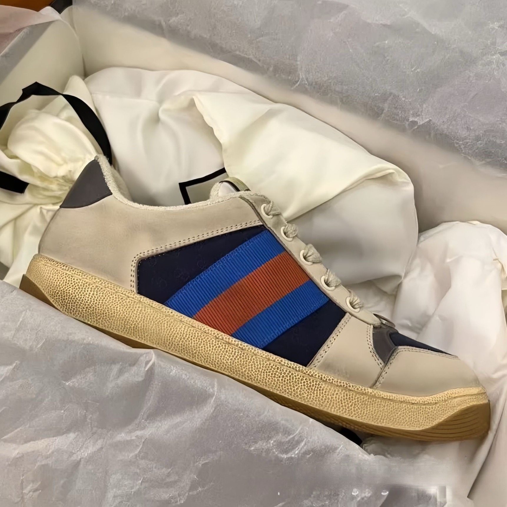 G家经典复古小脏鞋男女情侣款做旧老花字母系带百搭平底休闲板鞋,女鞋,时尚休闲鞋,淘宝优惠券,粉丝福利购,淘宝优惠卷