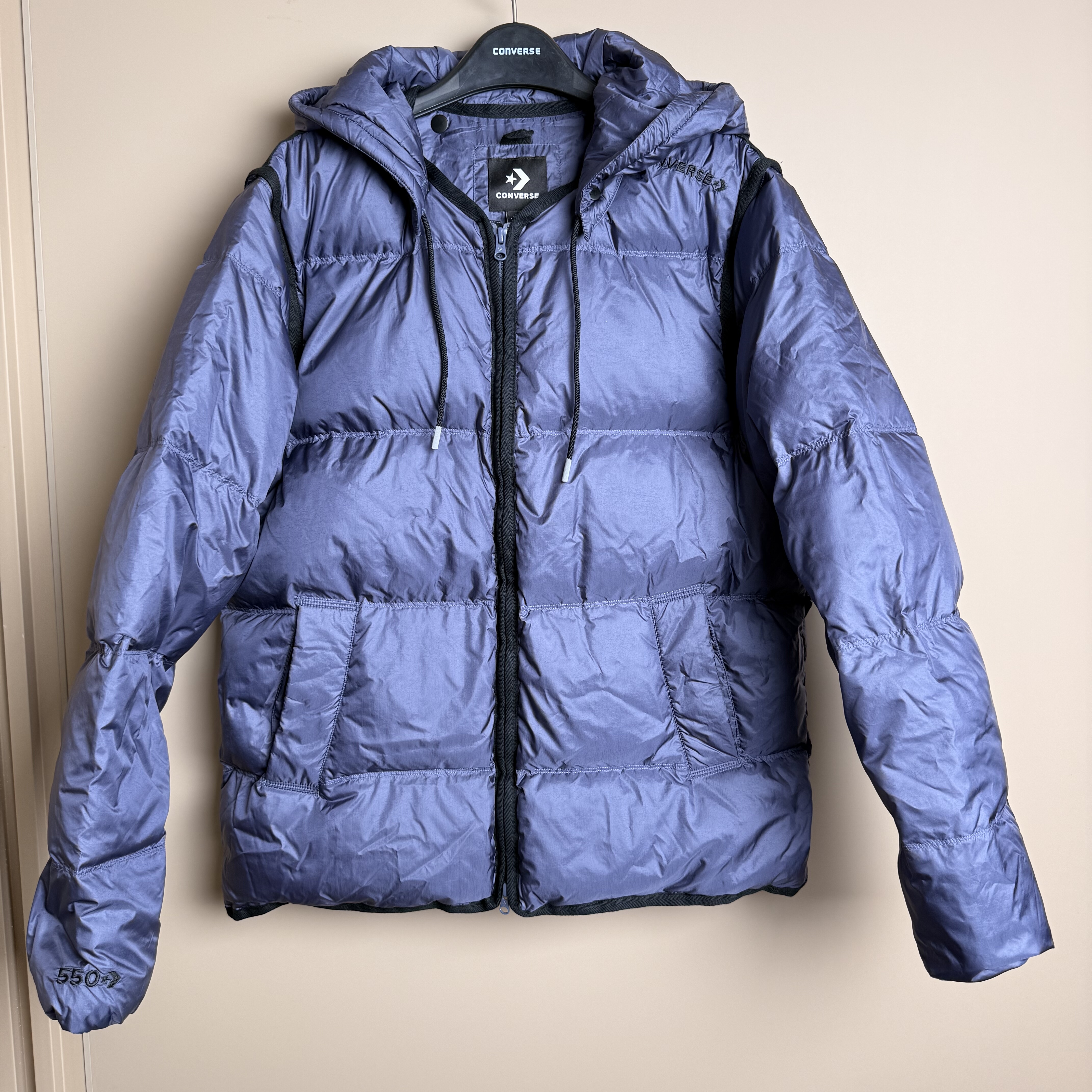 可变背心羽绒服匡威男款