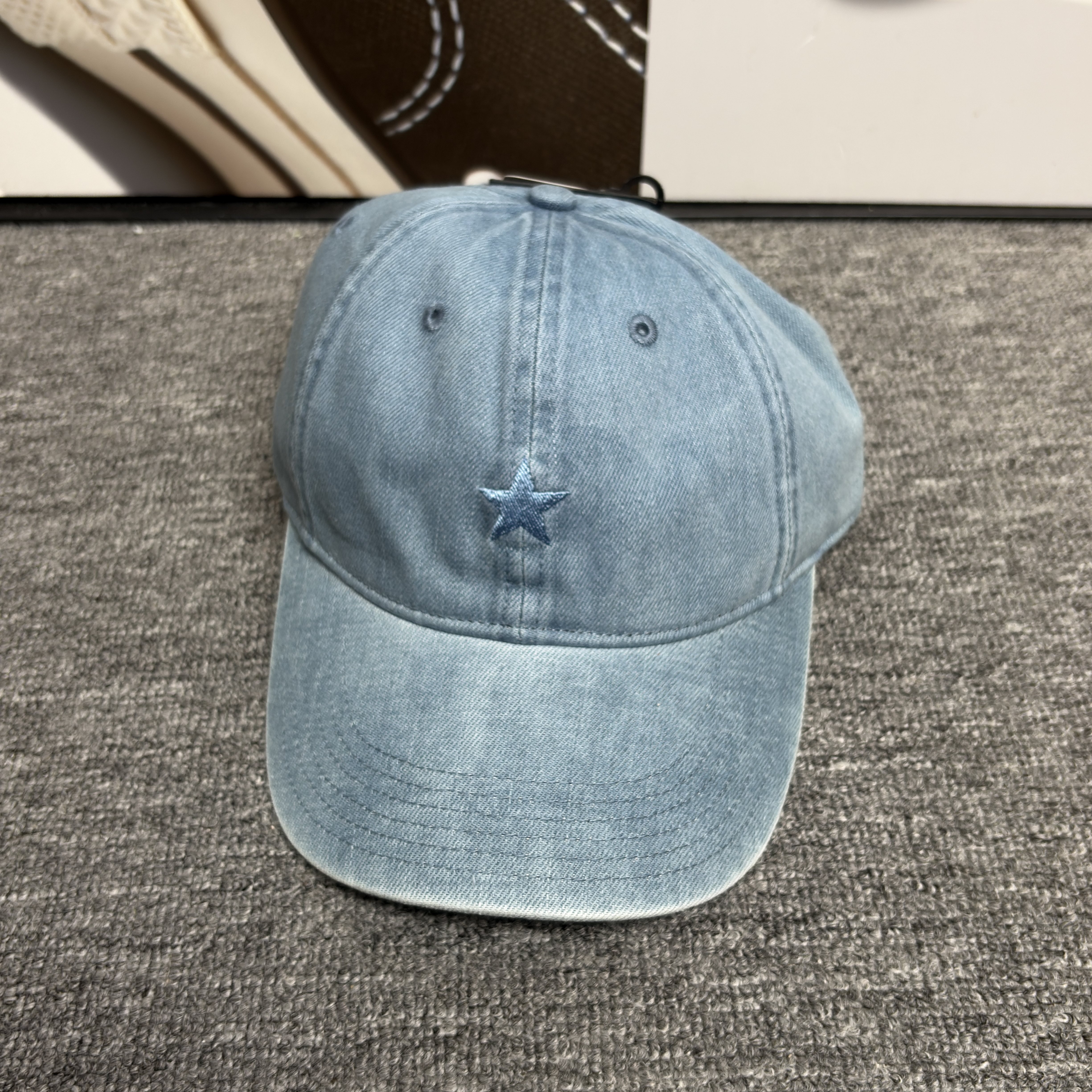 匡威新品水洗牛仔帽男女款棒球帽运动帽鸭舌帽UA5757-DA2