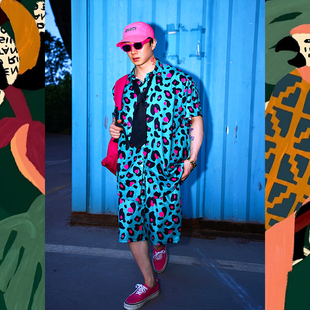 套装 潮流撞色豹纹印花短袖 嘻哈街头宽松休闲个性 BUDDYBODY美式