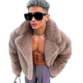 BUDDYBODY高级感老钱奢华宽松廓形仿狐狸毛环保皮草翻领毛毛西装