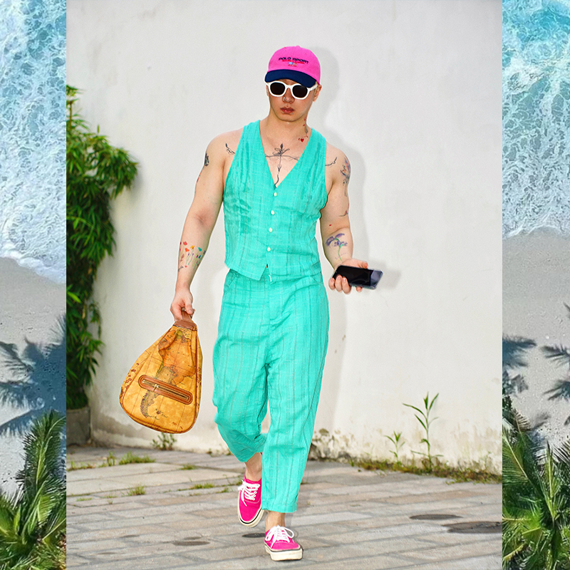 度假风复古马甲套装BUDDYBODY