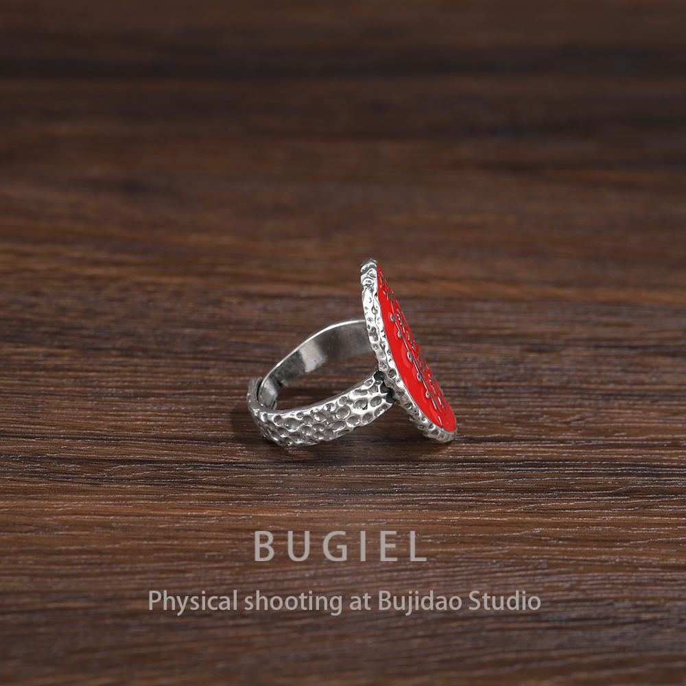 新中式复古滴胶本命年平安符戒指