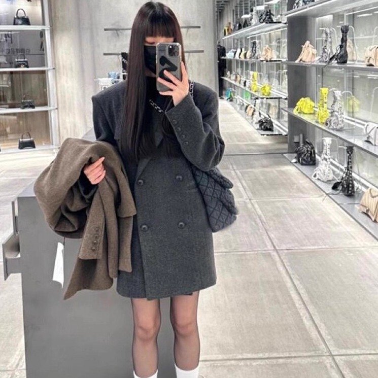 西装呢子大衣女短款宽松毛呢外套