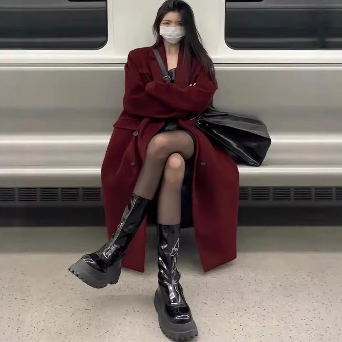 双面羊绒呢子大衣女款羊毛呢外套