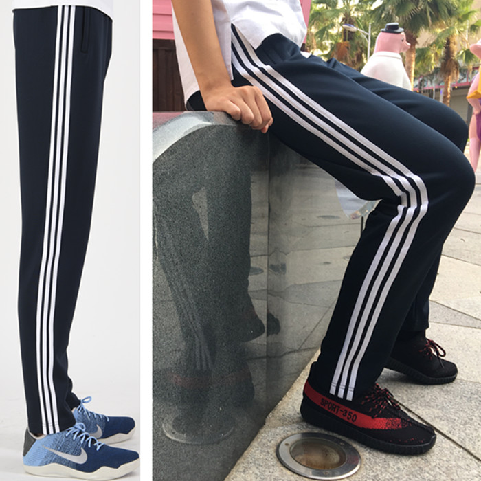 三条杠校服裤南韩丝运动长裤纯棉