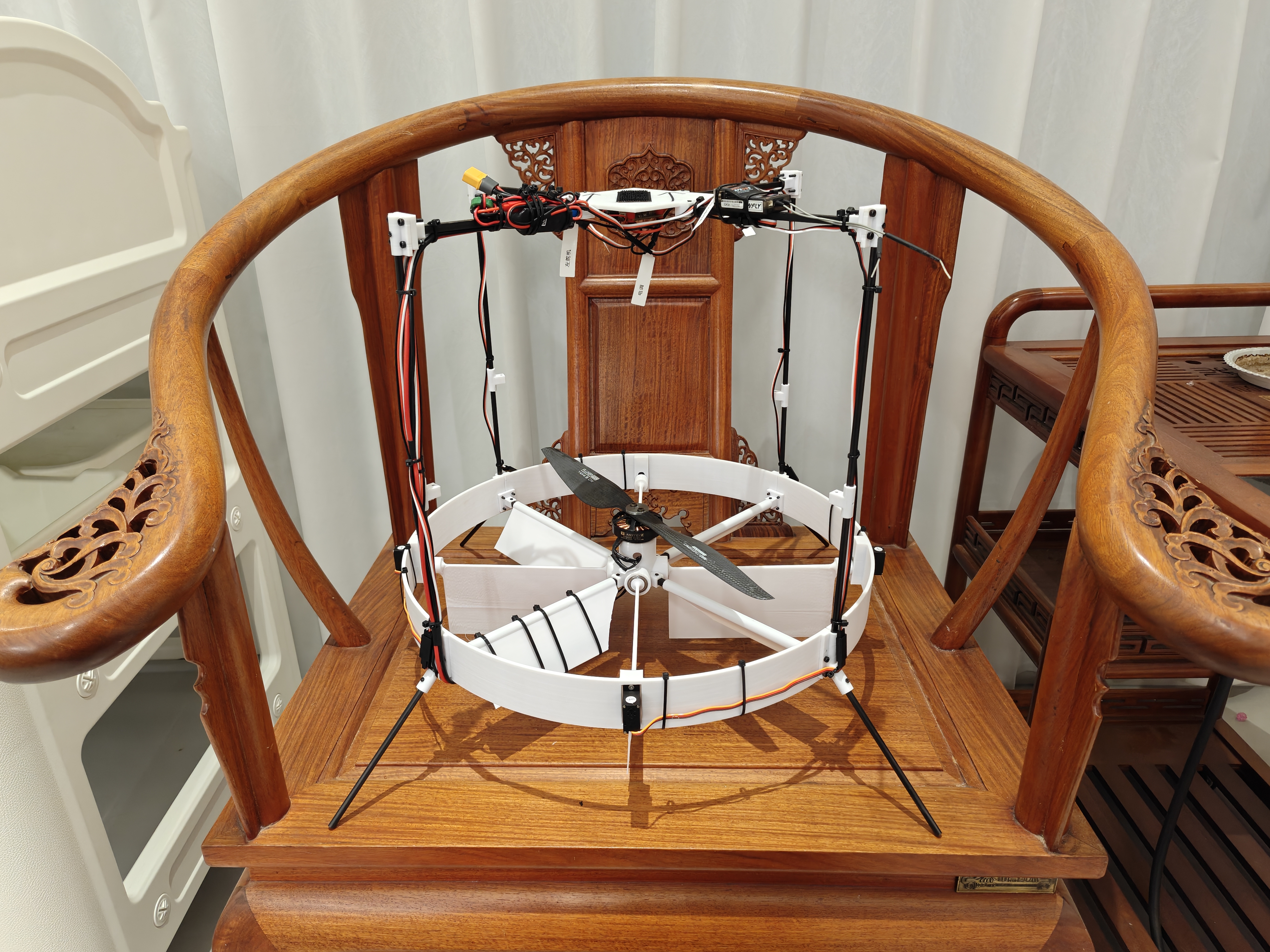 单轴无人机螺旋桨动力单轴单桨无人机6S动力40A电调目视手控飞行