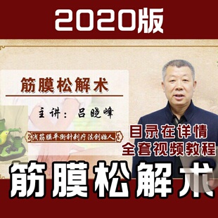 吕晓峰浅筋膜针刺松解术视频教学完整版平衡针灸肌筋膜用针疗法