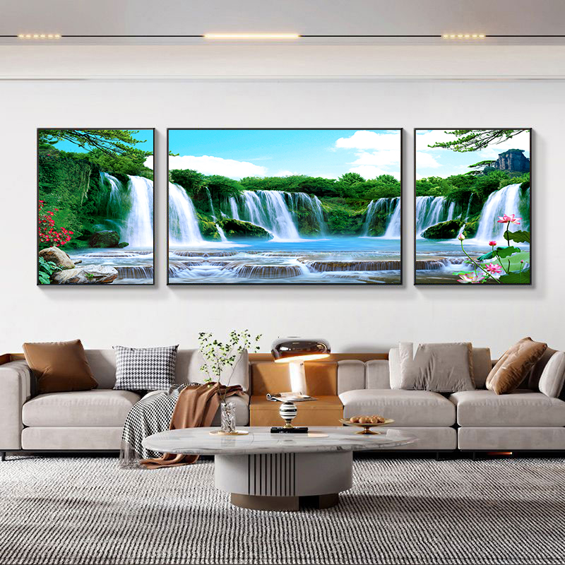 粟缘客厅山水风景可以美化空间画