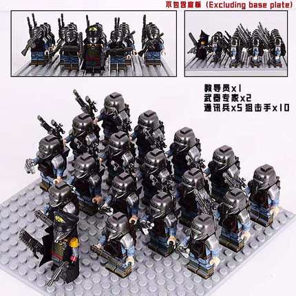 乐玩具积木星际战士战锤40K克里格死亡士兵帝国骑士军事小人仔高