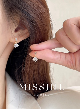 MISSJILL·熠熠星光｜S925通体纯银镀14K金小众气质设计耳钉耳饰