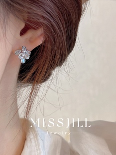 MISSJILL·羽翼天使｜小众高级轻奢质感通体925纯银耳钉闪耀耳饰