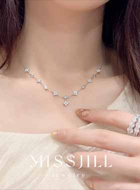 MISSJILL 仙气飘飘 精致轻奢S925通体纯银锁骨链手链闪亮气质优雅