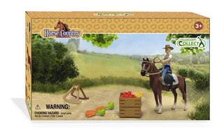 collecta我你他2025女骑士和马配件礼盒仿真动物模型玩具84248