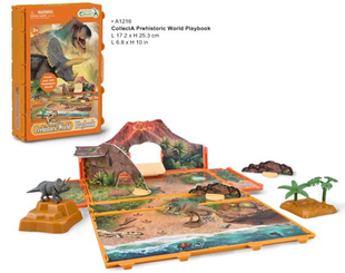 Collecta2025新品迷你史前动物恐龙书场景套装模型玩具A1216