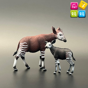 collecta我你他霍加狓与幼崽仿真丛林动物模型儿童认知玩具88532