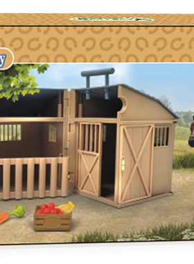 Collecta2025女骑士和马栅配件盒装仿真动物模型玩具84246