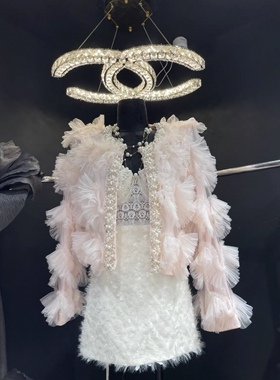 2025秋季新款小香风外套女名媛气质高级感重工钉珠超仙短款上衣