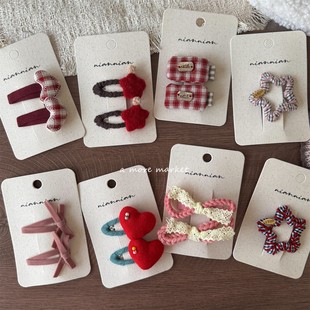 满3卡 niannian念念秋冬儿童发夹韩系女孩刘海夹公主宝宝边夹 包邮