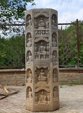 青石大千佛柱 ​长宽高 ​45--45--131cm