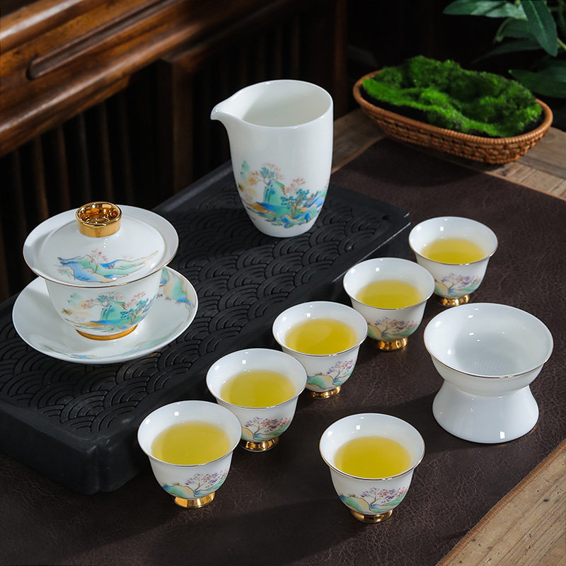 功夫茶具套装家用白瓷高档