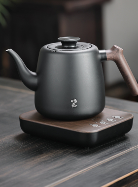 鸣盏不锈钢1L智能家用茶壶不锈钢