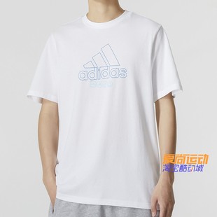 男装 2024新款 正品 Adidas阿迪达斯短袖 训练健身运动宽松T恤 IB9429