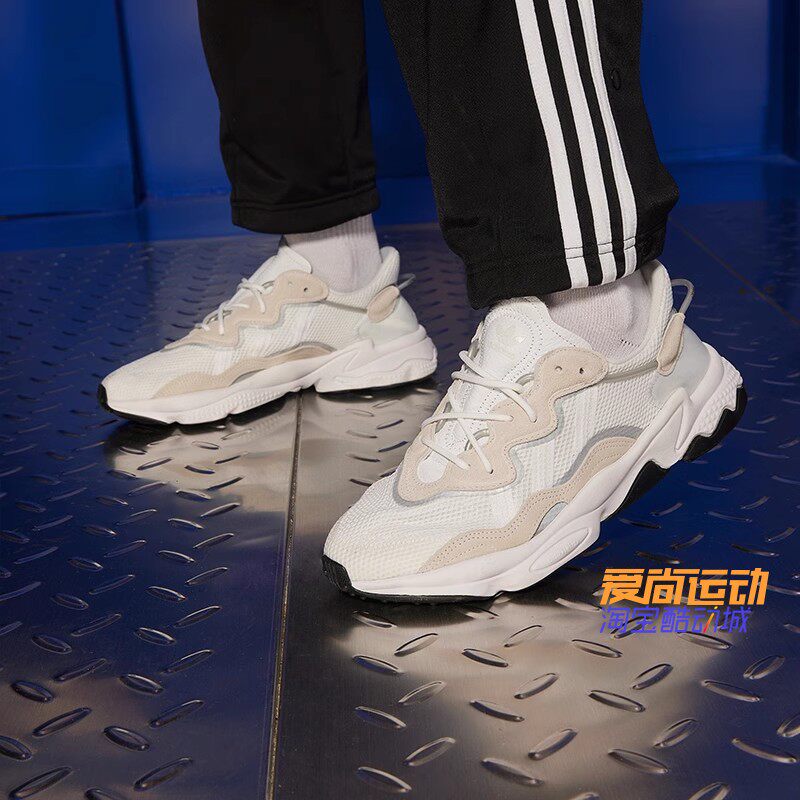 阿迪达斯板鞋男女三叶草正品ozweego运动鞋爹鞋轻便休闲鞋ee6464