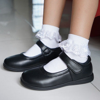 高档香港学生女童黑皮鞋公主鞋真皮软皮头层牛皮儿童演出礼服黑色