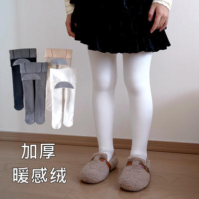 女童加厚连裤袜暖感绒秋冬