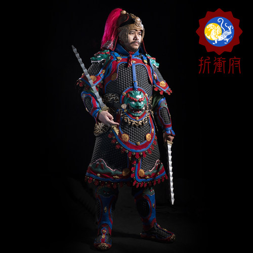 折冲府殿前司胖虎高级定制黑漆五彩琐子甲山文甲中国甲胄可穿