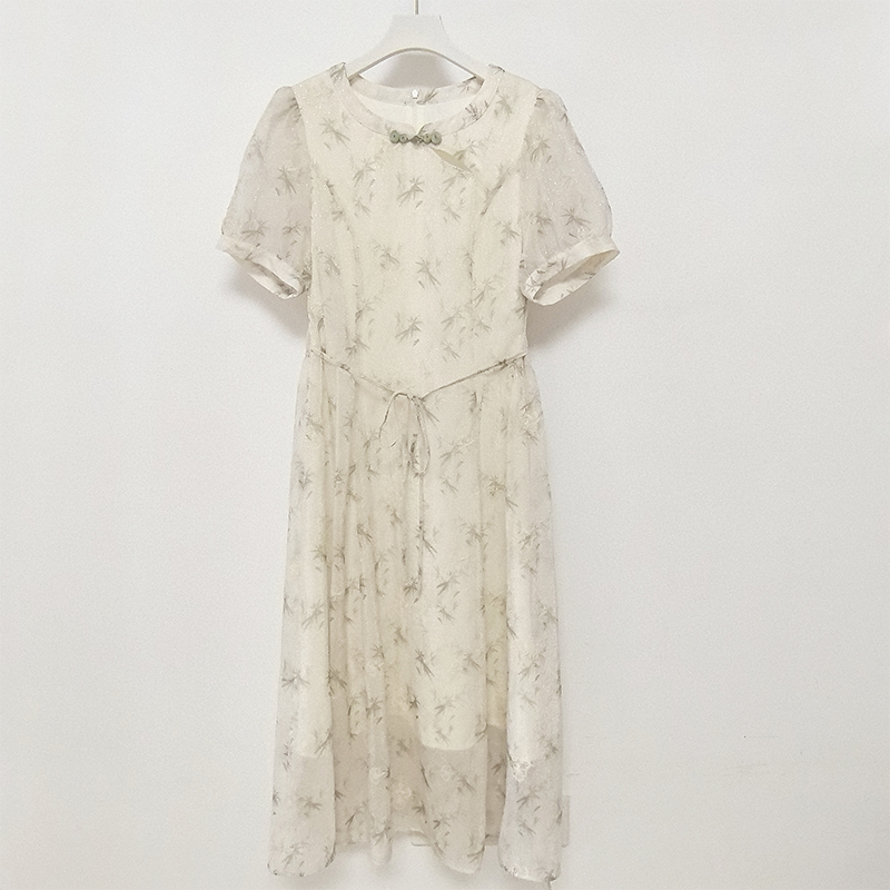 新款OSY-24X2053盘扣雪纺气质