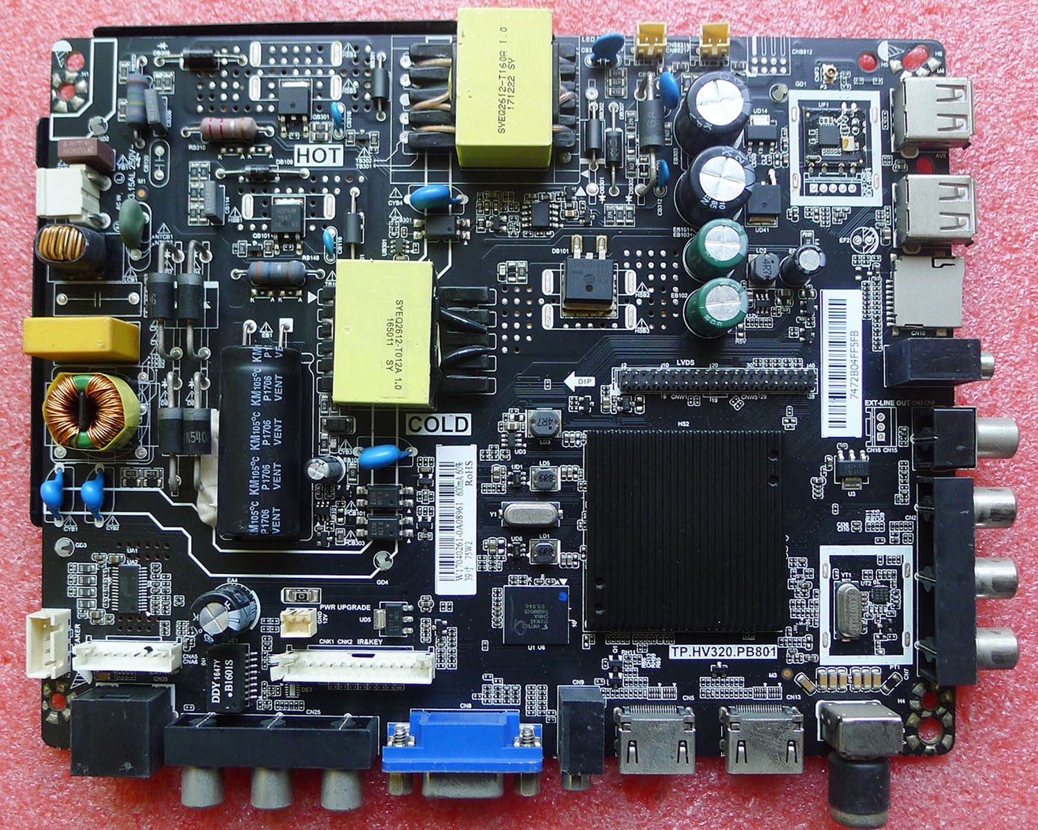 欧宝丽电视机主板TP.HV320.PB801