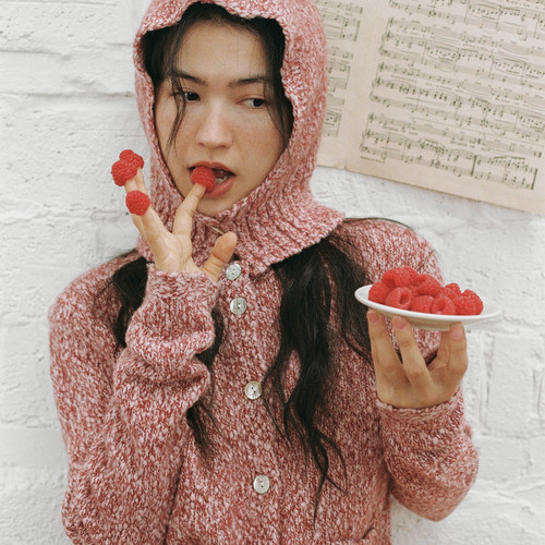 法式复古珍珠纱开衫毛衣外套女