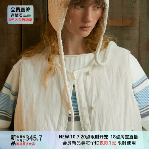 LLANO羽绒马甲外套背心90鸭绒复古北欧叠穿上衣内搭外穿女秋冬季