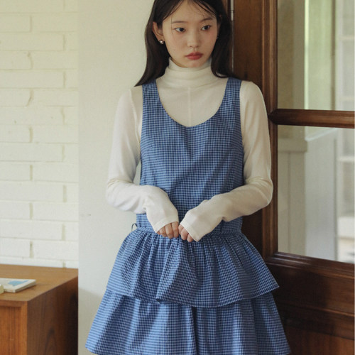 复古田园度假感短裙中裙叠穿少女
