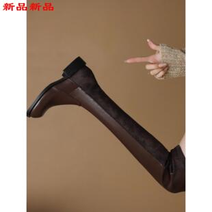 瘦瘦大筒围中41女靴靴弹力过膝粗 长筒长靴大码 333443高筒小码 跟