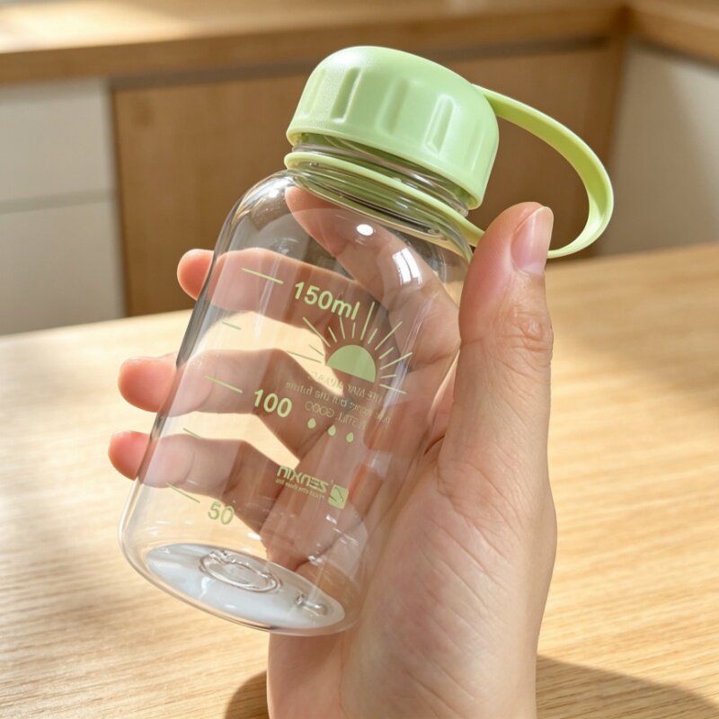 振兴特小号水瓶迷你太空杯便携水杯刻度水壶学生儿童塑料杯子