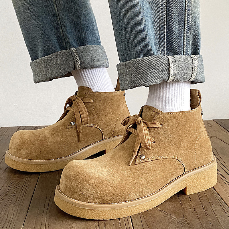 新款2024秋季真皮马丁靴日系复古